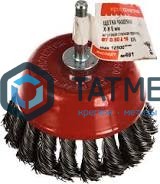 Щетка для дрели чашка  75 мм, жгутовая, сталь № 461 ПрофОснастка Эксперт -  магазин «ТАТМЕТИЗ»