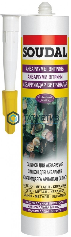 Герметик аквариумный SOUDAL SILIRUB AQ ЧЕРНЫЙ 280 мл/15 Герметик аквариумный SOUDAL SILIRUB AQ ЧЕРНЫЙ 280 мл/15