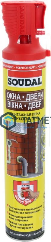 Пена монтажная SOUDAL GENIUS GUN 500мл /12 Пена монтажная SOUDAL GENIUS GUN 500мл /12
