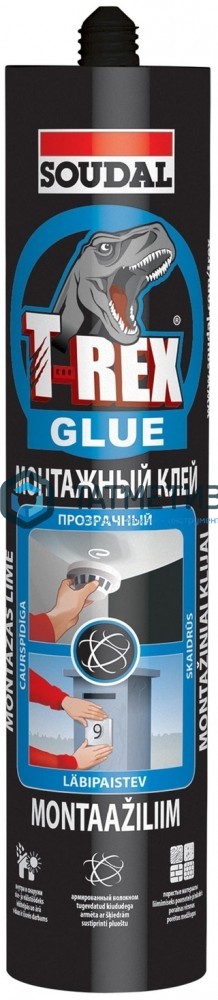 Клей монтажный T-REX "Прозрачный" blue 310 мл / 12 Клей монтажный T-REX "Прозрачный" blue 310 мл / 12