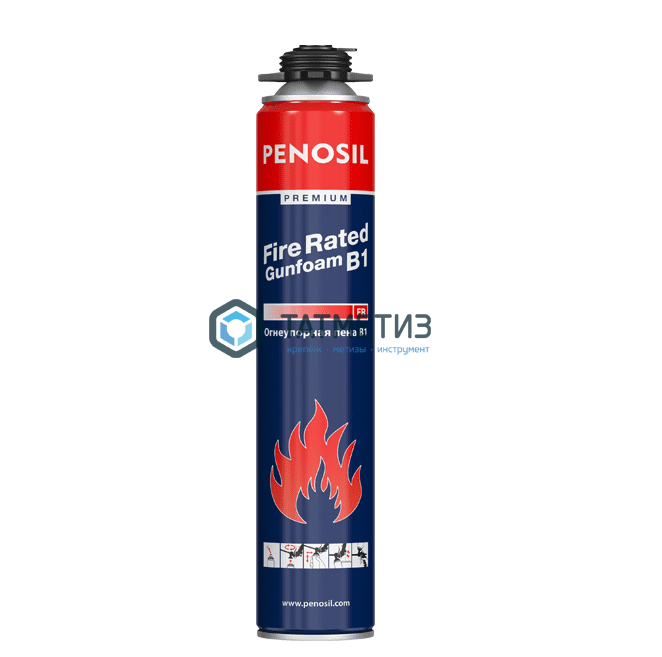 Пена монтажная проф огнестойкая PENOSIL Fire Rated PREMIUM GUNFOAM B1, 750 мл Пена монтажная проф огнестойкая PENOSIL Fire Rated PREMIUM GUNFOAM B1, 750 мл