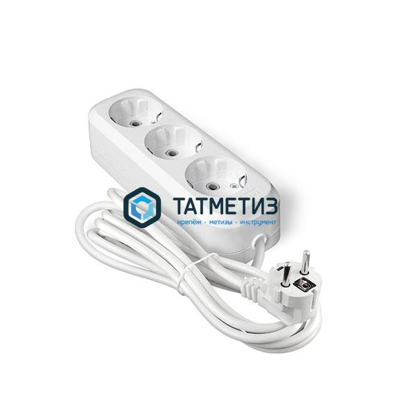 Удлинитель бытовой 3х5м без заземления 10А АВС-пластик E-203 Универсал Удлинитель бытовой 3х5м без заземления 10А АВС-пластик E-203 Универсал