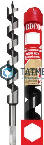 Сверло по дереву, спираль Левиса 35х460 мм, 6-гр.хвостовик, "Hardcore" -  магазин «ТАТМЕТИЗ»