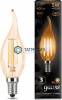 Лампа светодиодная LED  5Вт Свеча на ветру E14 2700К Golden GAUSS Filament -  магазин «ТАТМЕТИЗ»