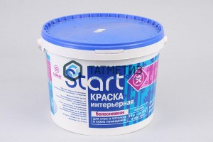 Краска ВД  СТАРТ для стен и потолков белоснежная 14 кг-./4 -  магазин крепежа «ТАТМЕТИЗ»