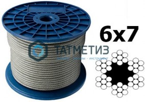 Трос стальной оц. 1,5 мм DIN 3055 (200 м/бух) ТК | «ТАТМЕТИЗ» Трос стальной оц. 1,5 мм DIN 3055 (200 м/бух) ТК - магазин крепежа «ТАТМЕТИЗ»