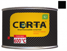 Эмаль термостойкая  ЧЕРНАЯ  Церта до 600 С, 0,4 кг- -  магазин крепежа «ТАТМЕТИЗ»