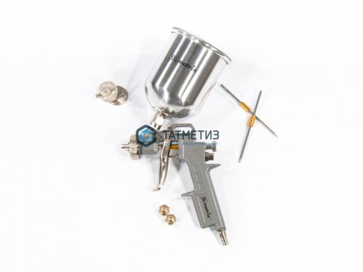 Краскораспылитель пневмат. с верхним бачком V=1,0 л, сопла диаметром 1.2, 1.5 и 1.8 мм// Matrix | «ТАТМЕТИЗ» Краскораспылитель пневмат. с верхним бачком V=1,0 л, сопла диаметром 1.2, 1.5 и 1.8 мм// Matrix - магазин крепежа «ТАТМЕТИЗ»