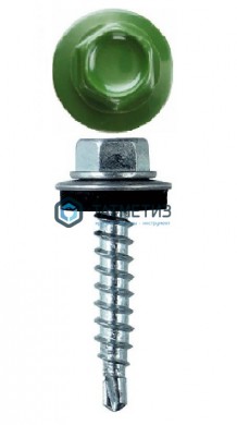 Саморез окраш.кров. 4,8х29 /6002/ (250 шт/уп) ОМАХ | «ТАТМЕТИЗ» Саморез окраш.кров. 4,8х29 /6002/ (250 шт/уп) ОМАХ - магазин крепежа «ТАТМЕТИЗ»