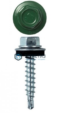 Саморез окраш.кров. 4,8х29 /6005/ (250 шт/уп) | «ТАТМЕТИЗ» Саморез окраш.кров. 4,8х29 /6005/ (250 шт/уп) - магазин крепежа «ТАТМЕТИЗ»