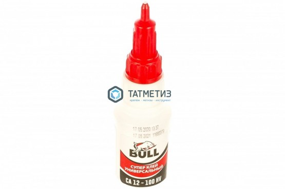 Супер клей Bull Ca12 вязкость 100 LV 20 гр (20) | «ТАТМЕТИЗ» Супер клей Bull Ca12 вязкость 100 LV 20 гр (20) - магазин крепежа «ТАТМЕТИЗ»