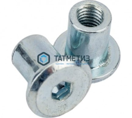 Гайка Эриксона М 6 с плоской головкой (400 шт/уп) ТК / SR | «ТАТМЕТИЗ» Гайка Эриксона М 6 с плоской головкой (400 шт/уп) ТК / SR - магазин крепежа «ТАТМЕТИЗ»