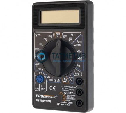 Мультиметр портативный М838 Proconnect | «ТАТМЕТИЗ» Мультиметр портативный М838 Proconnect - магазин крепежа «ТАТМЕТИЗ»