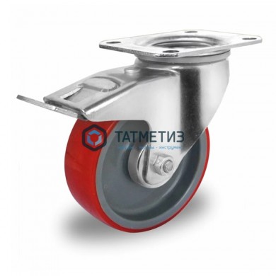 Колесо большегрузное ПОЛИУРЕНТАН поворотное с тормозом d 200 мм | «ТАТМЕТИЗ» Колесо большегрузное ПОЛИУРЕНТАН поворотное с тормозом d 200 мм - магазин крепежа «ТАТМЕТИЗ»
