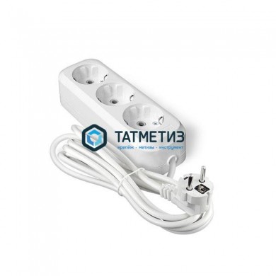 Удлинитель бытовой 3х3м без заземления 10А АВС-пластик E-203 Универсал | «ТАТМЕТИЗ» Удлинитель бытовой 3х3м без заземления 10А АВС-пластик E-203 Универсал - магазин крепежа «ТАТМЕТИЗ»