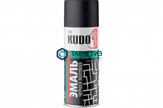 Краска аэроз. KUDO 520 мл. №1002 ЧЕРНАЯ матовая RAL 9005 | «ТАТМЕТИЗ» Краска аэроз. KUDO 520 мл. №1002 ЧЕРНАЯ матовая RAL 9005 - магазин крепежа «ТАТМЕТИЗ»