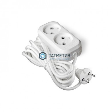 Удлинитель 2х2м б/з, 10А, IP20, ПВС 2х0,75 UNIVersal E202 | «ТАТМЕТИЗ» Удлинитель 2х2м б/з, 10А, IP20, ПВС 2х0,75 UNIVersal E202 - магазин крепежа «ТАТМЕТИЗ»