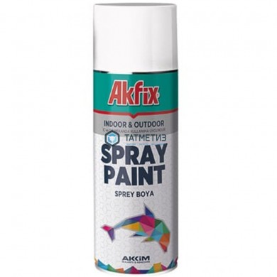 Краска аэроз. БЕЛАЯ матов. RAL9003 400Ml Gw.300Gr (6) Akfix | «ТАТМЕТИЗ» Краска аэроз. БЕЛАЯ матов. RAL9003 400Ml Gw.300Gr (6) Akfix - магазин крепежа «ТАТМЕТИЗ»