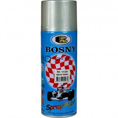 Краска аэроз. BOSNY 520 мл. №1130 БЕЛАЯ жемчуг металик | «ТАТМЕТИЗ» Краска аэроз. BOSNY 520 мл. №1130 БЕЛАЯ жемчуг металик - магазин крепежа «ТАТМЕТИЗ»