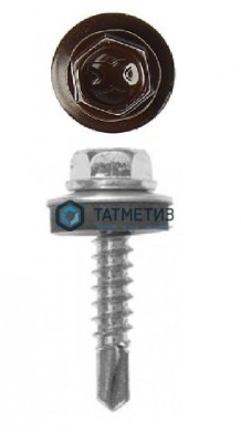 Саморез окраш.кров. 5,5х19 /8017/ (250 шт/уп) D | «ТАТМЕТИЗ» Саморез окраш.кров. 5,5х19 /8017/ (250 шт/уп) D - магазин крепежа «ТАТМЕТИЗ»