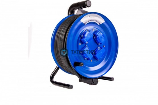 Удлинитель силовой на катушке, 4 х 20 м, с/з КГ 3х2,5 мм, 16А, 3500Вт, IP44 Атлант | «ТАТМЕТИЗ» Удлинитель силовой на катушке, 4 х 20 м, с/з КГ 3х2,5 мм, 16А, 3500Вт, IP44 Атлант - магазин крепежа «ТАТМЕТИЗ»