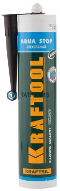 Герметик KRAFTOOL KRAFTSeal GX107 "AQUA STOP" силиконовый стекольный, ЧЕРНЫЙ, 300мл -  магазин крепежа «ТАТМЕТИЗ»