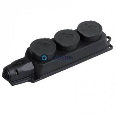 Колодка удлинителя 3-м каучук ОМЕГА IP44 защ. крышка IEK | «ТАТМЕТИЗ» Колодка удлинителя 3-м каучук ОМЕГА IP44 защ. крышка IEK - магазин крепежа «ТАТМЕТИЗ»