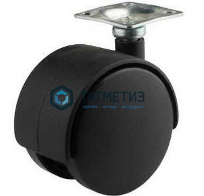 Колесо мебельное поворотное, черный нейлон, крепление штырь PWKs 50 | «ТАТМЕТИЗ» Колесо мебельное поворотное, черный нейлон, крепление штырь PWKs 50 - магазин крепежа «ТАТМЕТИЗ»