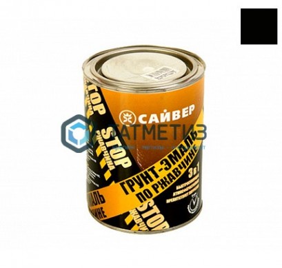 Грунт-эмаль по ржавчине ХВ 3 в 1 Сайвер ЧЕРНАЯ 0,9 кг-./14 | «ТАТМЕТИЗ» Грунт-эмаль по ржавчине ХВ 3 в 1 Сайвер ЧЕРНАЯ 0,9 кг-./14 - магазин крепежа «ТАТМЕТИЗ»