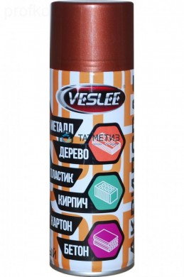 Краска аэроз. VESLEE МЕДНАЯ 520 мл. | «ТАТМЕТИЗ» Краска аэроз. VESLEE МЕДНАЯ 520 мл. - магазин крепежа «ТАТМЕТИЗ»