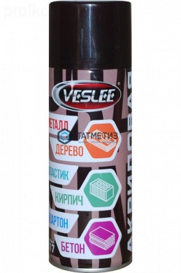Краска аэроз. VESLEE ШОКОЛАДНО-КОРИЧНЕВАЯ 520 мл. RAL 8017 | «ТАТМЕТИЗ» Краска аэроз. VESLEE ШОКОЛАДНО-КОРИЧНЕВАЯ 520 мл. RAL 8017 - магазин крепежа «ТАТМЕТИЗ»