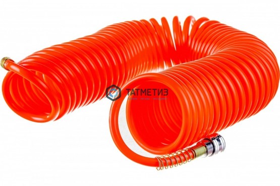 Шланг спиральный воздушный 8х12мм, 18 бар, с быстросъемными соединениями, 10м// Stels | «ТАТМЕТИЗ» Шланг спиральный воздушный 8х12мм, 18 бар, с быстросъемными соединениями, 10м// Stels - магазин крепежа «ТАТМЕТИЗ»