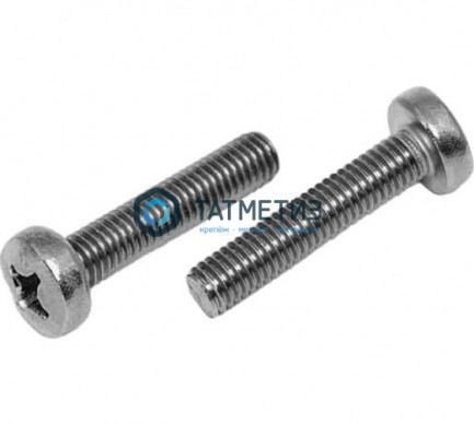 Винт полукр/гл крест/шл DIN 7985 А2 M4 х12 | «ТАТМЕТИЗ» Винт полукр/гл крест/шл DIN 7985 А2 M4 х12 - магазин крепежа «ТАТМЕТИЗ»