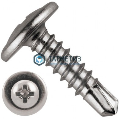 Саморез с прессшайбой сверло крест/шл "клоп" д/алюм. АРТ 9998 А2 4,2X13 | «ТАТМЕТИЗ» Саморез с прессшайбой сверло крест/шл "клоп" д/алюм. АРТ 9998 А2 4,2X13 - магазин крепежа «ТАТМЕТИЗ»