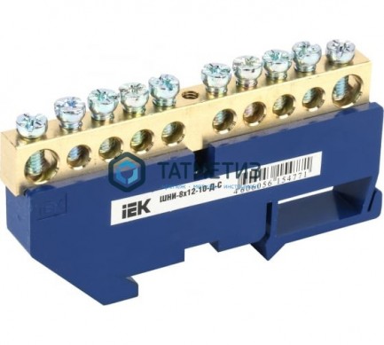 Шина нулевая на DIN-изол. ШНИ 8х12-10-Д-С ИЭК YNN10-812-10D-K07 | «ТАТМЕТИЗ» Шина нулевая на DIN-изол. ШНИ 8х12-10-Д-С ИЭК YNN10-812-10D-K07 - магазин крепежа «ТАТМЕТИЗ»