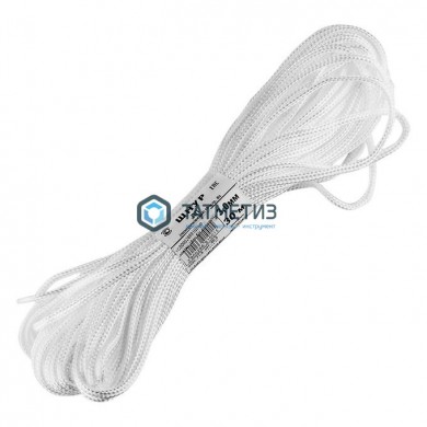 Шнур плетеный б/с ПП-Ф 16пр d= 3мм р/н__кгс БЕЛ | «ТАТМЕТИЗ» Шнур плетеный б/с ПП-Ф 16пр d= 3мм р/н__кгс БЕЛ - магазин крепежа «ТАТМЕТИЗ»