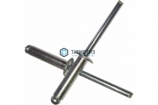 Заклепка 3,2 х 10 вытяжная нерж А4/А4 DIN 7337 | «ТАТМЕТИЗ» Заклепка 3,2 х 10 вытяжная нерж А4/А4 DIN 7337 - магазин крепежа «ТАТМЕТИЗ»