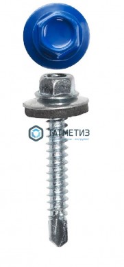 Саморез окраш.кров. 4,8х35 /5010/ (3000 шт/уп) ТК | «ТАТМЕТИЗ» Саморез окраш.кров. 4,8х35 /5010/ (3000 шт/уп) ТК - магазин крепежа «ТАТМЕТИЗ»