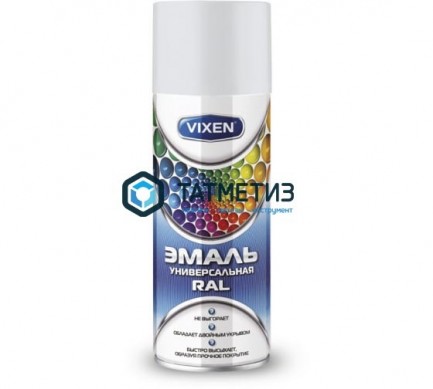 Краска аэроз. VIXEN БЕЛАЯ сигнальная RAL 9003 520 ml./12 | «ТАТМЕТИЗ» Краска аэроз. VIXEN БЕЛАЯ сигнальная RAL 9003 520 ml./12 - магазин крепежа «ТАТМЕТИЗ»