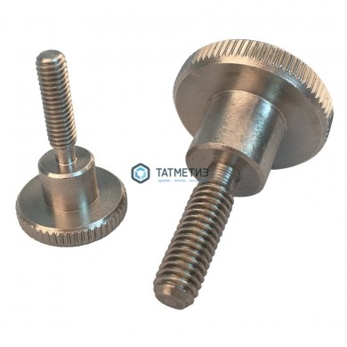 Винт нажимной высокий с накатанной головкой ДИН 464 А1 M 6X20 | «ТАТМЕТИЗ» Винт нажимной высокий с накатанной головкой ДИН 464 А1 M 6X20 - магазин крепежа «ТАТМЕТИЗ»