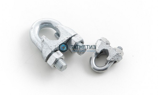 Зажим троса DIN 741 6 (200 шт/уп) VF / R | «ТАТМЕТИЗ» Зажим троса DIN 741 6 (200 шт/уп) VF / R - магазин крепежа «ТАТМЕТИЗ»