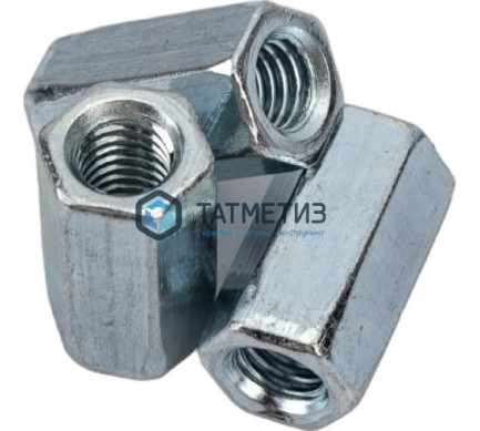 Гайка соединительная DIN 6334, оц М16 | «ТАТМЕТИЗ» Гайка соединительная DIN 6334, оц М16 - магазин крепежа «ТАТМЕТИЗ»