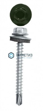 Саморез окраш.кров. 4,8х50 (51) /6020/ зеленый | «ТАТМЕТИЗ» Саморез окраш.кров. 4,8х50 (51) /6020/ зеленый - магазин крепежа «ТАТМЕТИЗ»