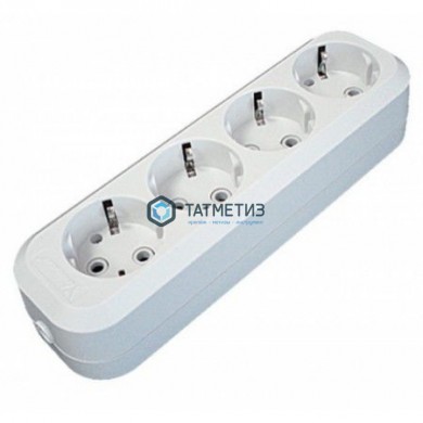 Колодка удлинителя 4-м с/з АВС-пл. UNIVersal E304 | «ТАТМЕТИЗ» Колодка удлинителя 4-м с/з АВС-пл. UNIVersal E304 - магазин крепежа «ТАТМЕТИЗ»
