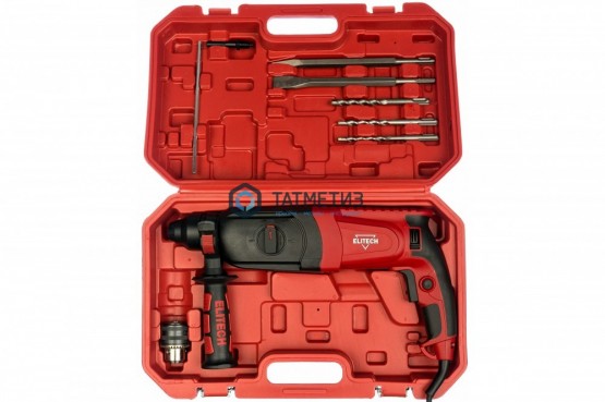 Перфоратор ELITECH П 1032РЭМ (SDS+,1050Вт,3реж,3.4Дж,набор оснастки,кейс) | «ТАТМЕТИЗ» Перфоратор ELITECH П 1032РЭМ (SDS+,1050Вт,3реж,3.4Дж,набор оснастки,кейс) - магазин крепежа «ТАТМЕТИЗ»