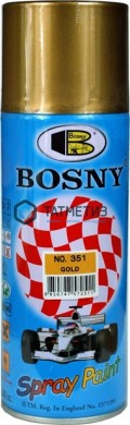 Краска аэроз. BOSNY 520 мл. №351 ЗОЛОТИСТАЯ | «ТАТМЕТИЗ» Краска аэроз. BOSNY 520 мл. №351 ЗОЛОТИСТАЯ - магазин крепежа «ТАТМЕТИЗ»