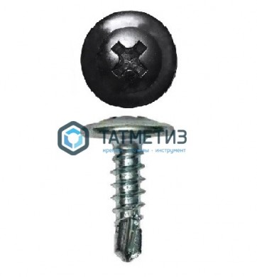 Саморез п/ш сверло 4,2x25 RAL 9005 | «ТАТМЕТИЗ» Саморез п/ш сверло 4,2x25 RAL 9005 - магазин крепежа «ТАТМЕТИЗ»