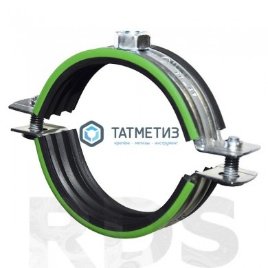 Хомут 60-62мм (2") сантехнический с гайкой М10 БЕЛЫЙ уплотнит. | «ТАТМЕТИЗ» Хомут 60-62мм (2") сантехнический с гайкой М10 БЕЛЫЙ уплотнит. - магазин крепежа «ТАТМЕТИЗ»