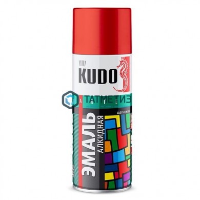 Краска аэроз. KUDO 520 мл. №1002  ЧЕРНАЯ глянцевая RAL 9005 -  магазин крепежа «ТАТМЕТИЗ»