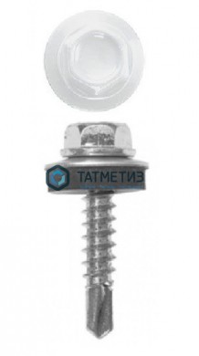 Саморез окраш.кров. 5,5х19 /9003/ белый | «ТАТМЕТИЗ» Саморез окраш.кров. 5,5х19 /9003/ белый - магазин крепежа «ТАТМЕТИЗ»